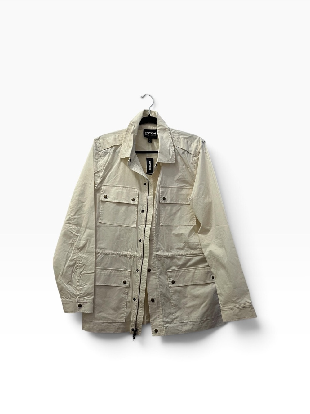 NWT EXPRESS Edition Cotton Utility Safari Jacket in Cream, M